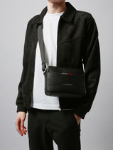 Cross Body Tas Tommy hilfiger Zwart central AM13489-vue-porte