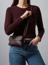 Cross Body Tas Caviar Leder Milano Rood caviar CA23067-vue-porte