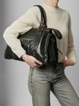 Schoudertas A4 Formaat Spazzolato Leder Milano Zwart spazzolato SP24095-vue-porte