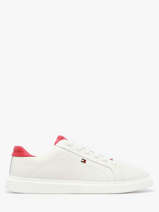 Sneakers Uit Leder Tommy hilfiger Wit women 89480GI