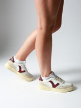 Sneakers Uit Leder Victoria Wit women 1257136-vue-porte