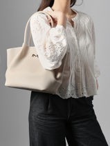 Schoudertas Galat�e Leder Nathan baume Beige nymphea 3-vue-porte