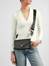 Clutch Miniprix Zwart saffiano F5017-vue-porte