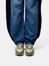 Sneakers Uit Leder Hoff Groen men 12602403-vue-porte