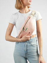 Heuptasje Hindbag Roze tressage TS-vue-porte