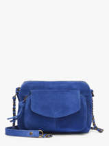 Cross Body Tas Naina Leder Pieces Blauw naina 17100639