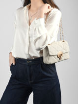 Cross Body Tas Moon Linnen Vanessa bruno Beige moon 70V40533-vue-porte