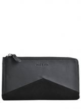 Portefeuille Leder Nat et nin Zwart vintage LINN