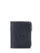 Portefeuille Rallye Leder Nathan baume Blauw original n 476N