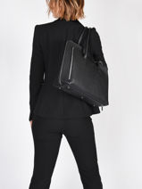 Handtas Billy Leder Nathan baume Zwart nathan N1920016-vue-porte