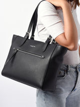 Cross Body Tas Firenze Leder Lancaster Zwart firenze 4-vue-porte