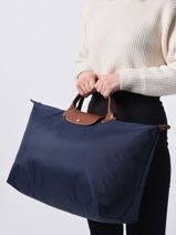 Longchamp Le pliage original Reistassen Blauw-vue-porte