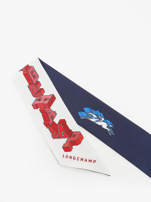 Longchamp Soie unie Foulard Blauw