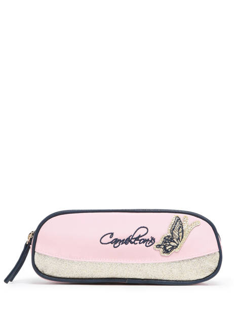 Pennenzak 2 Compartiments Cameleon Roze vintage family boulanger TROU ander zicht 3
