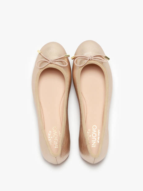 Ballerinas Uit Leder Inuovo Zilver women B16003 ander zicht 2