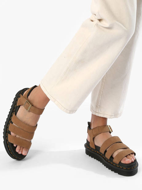 Sandalen Blaire Uit Leder Dr martens Bruin women 31735439 ander zicht 2