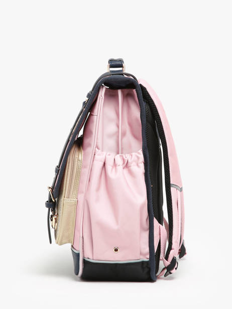 Rugzak 2 Compartimenten Cameleon Roze vintage family boulanger SD39 ander zicht 2