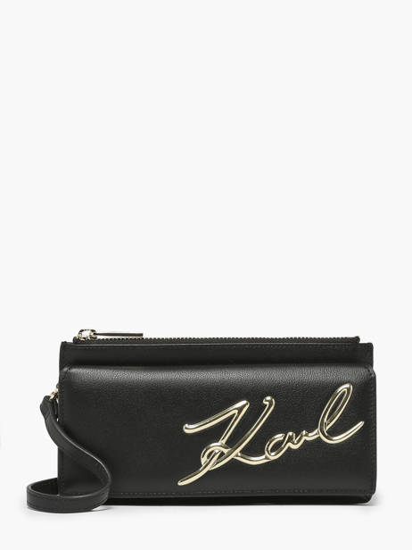 Cross Body Tas K/signature Leder Karl lagerfeld Zwart k signature 240W3203