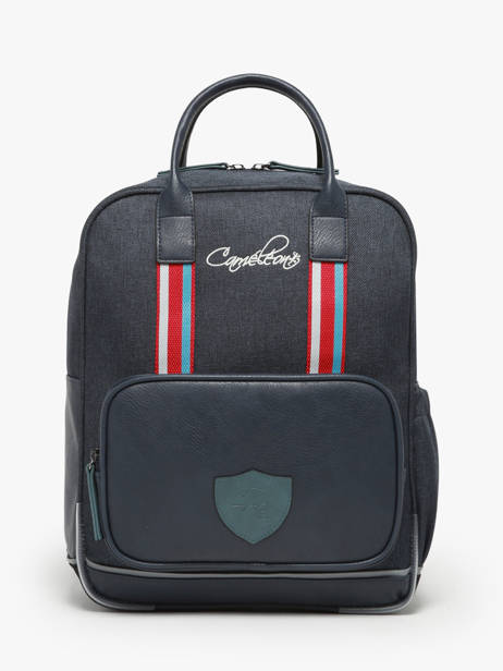 Rugzak 2 Compartimenten Cameleon Blauw vintage urban SD37