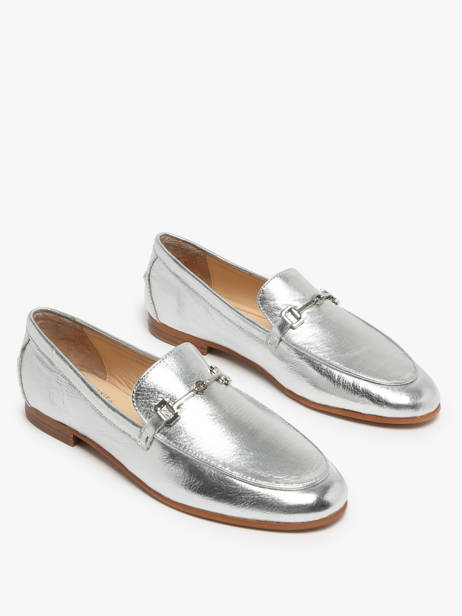 Mocassins Uit Leder Inuovo Zilver women B02005 ander zicht 2