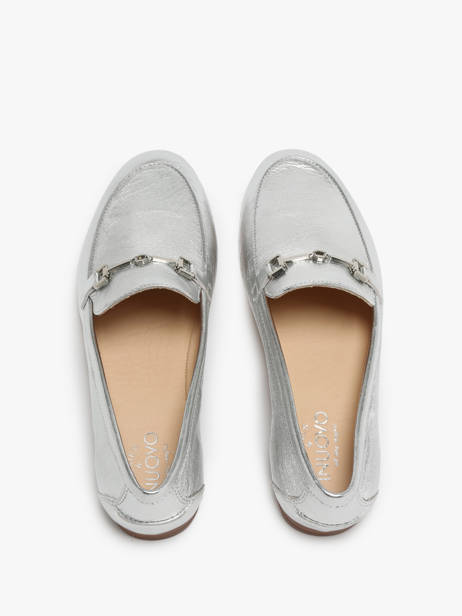 Mocassins Uit Leder Inuovo Zilver women B02005 ander zicht 3