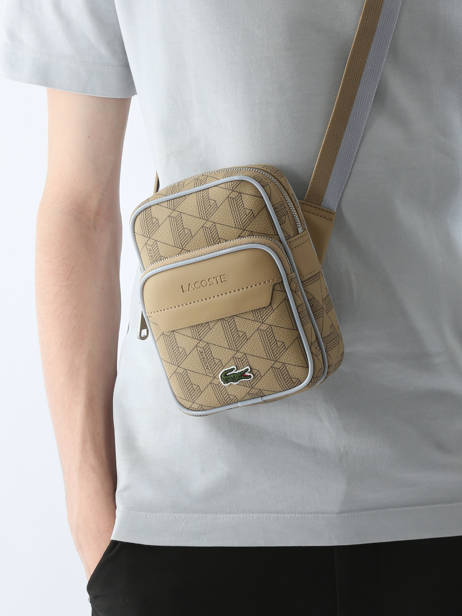 Cross Body Tas Lacoste Beige the blend NH4585BG ander zicht 1