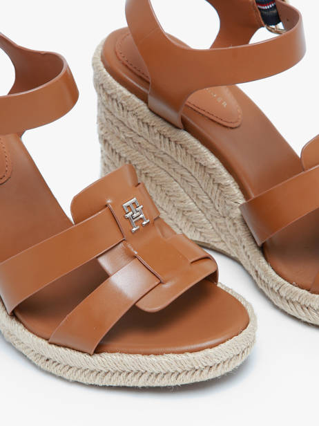 Sandalen Met Platformzool Uit Leder Tommy hilfiger Bruin women 7925GQS ander zicht 2