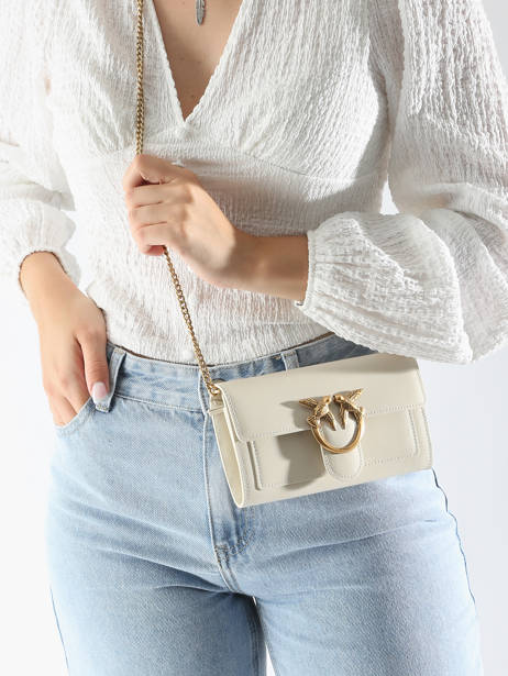 Cross Body Tas Love Bag Icon Leder Pinko Wit love bag icon A0F1 ander zicht 1