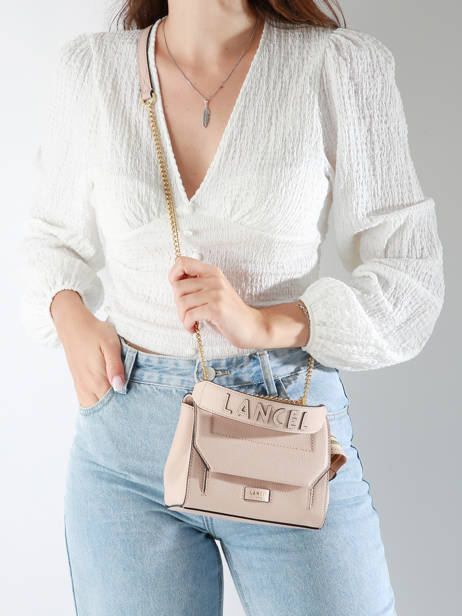 Handtas S Ninon Leder Lancel Roze ninon A09221 ander zicht 1