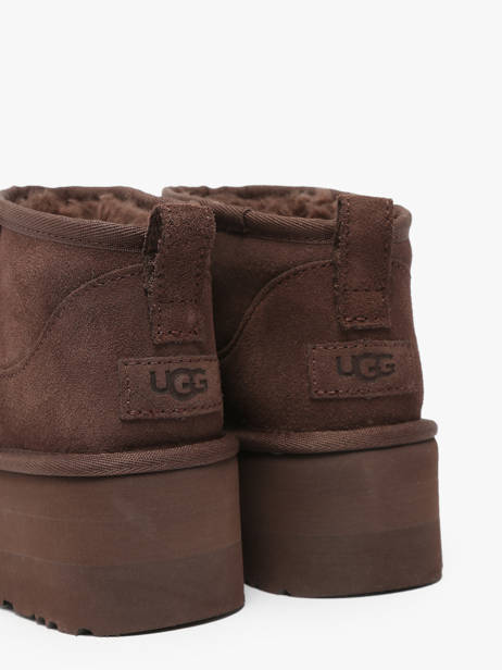 Boots Classic Ultra Mini Platform Uit Leder Ugg Bruin women 1135092 ander zicht 3