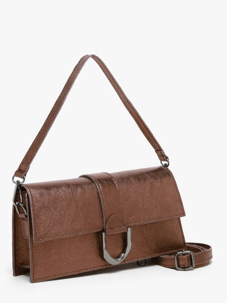 Schoudertas Nine Leder Milano Bruin nine NI24066 ander zicht 2