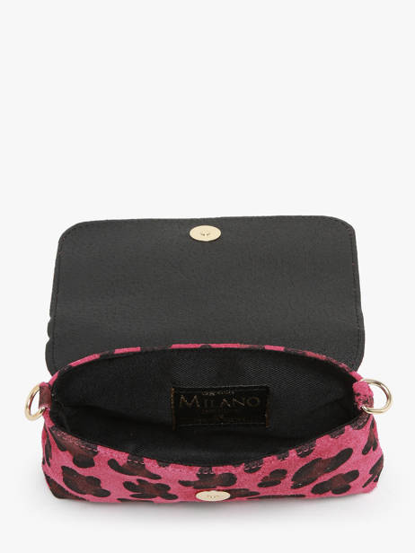 Cross Body Tas Velvet Leopardo Leder Milano Roze velvet leopardo VL24063 ander zicht 3