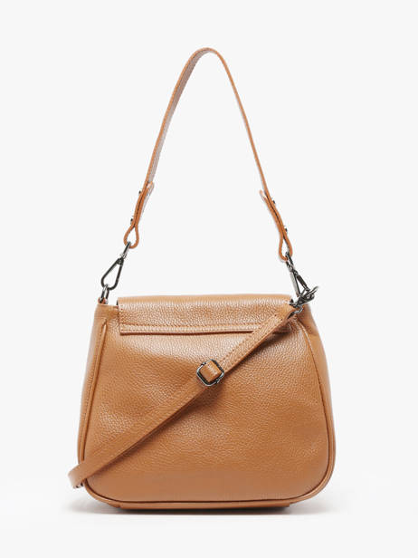 Cross Body Tas Caviar Leder Milano Bruin caviar CA240613 ander zicht 4