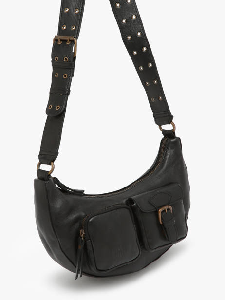 Cross Body Tas Cargo Leder Basilic pepper Zwart cargo BCAR04 ander zicht 2