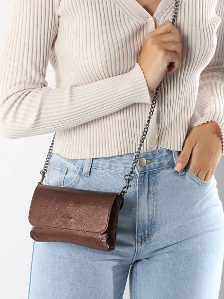 Cross Body Tas Nine Leder Milano Bruin nine NI24063 ander zicht 1
