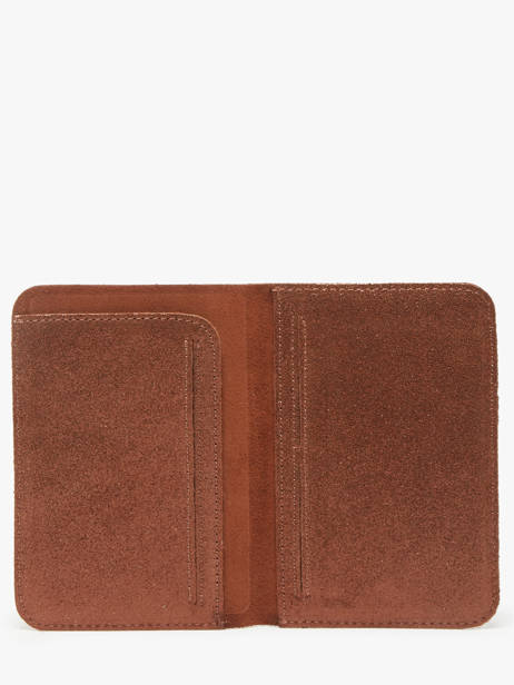 Paspoorthouder Vintage Leder Mila louise Bruin vintage 3364X ander zicht 1