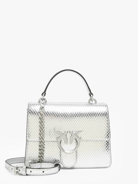 Handtassen Love Bag Icon Leder Pinko Zilver love bag icon A1VG