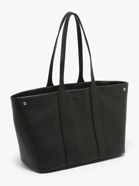 Schoudertas City Court Leder Lacoste Zwart city court NF4633IE ander zicht 2