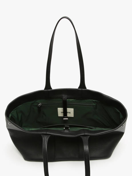 Schoudertas City Court Leder Lacoste Zwart city court NF4633IE ander zicht 3