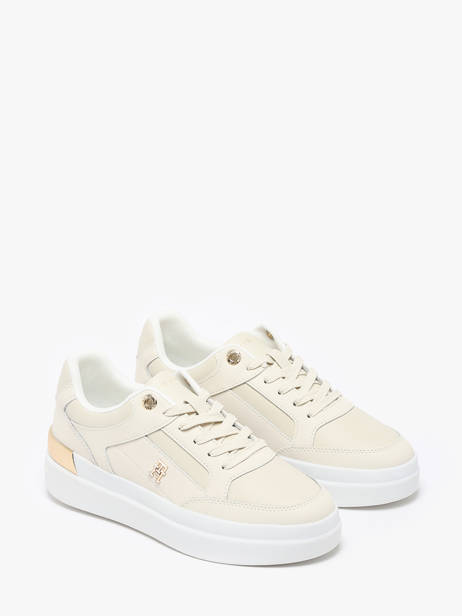 Sneakers Uit Leder Tommy hilfiger Beige women 8126ACG ander zicht 2