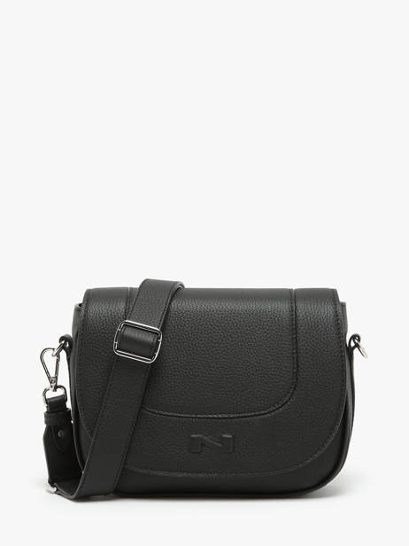 Cross Body Tas Ponant Leder Nathan baume Zwart regate 10