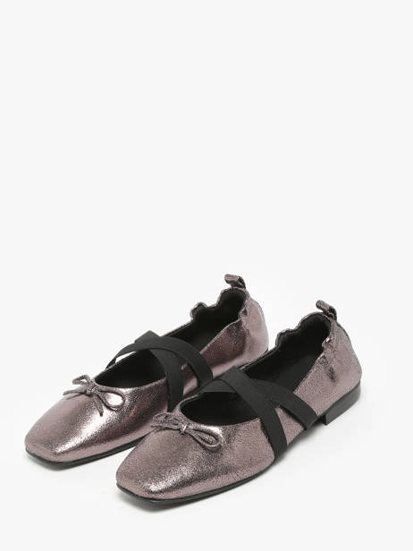 Ballerinas Met Riempjes Uit Leder We do Zilver women CO55342G ander zicht 2
