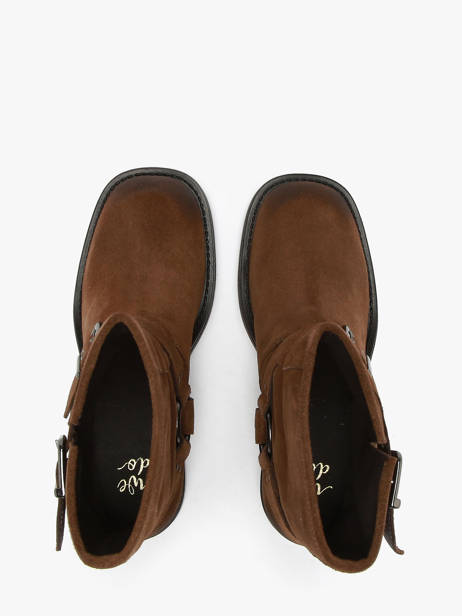 Laarzen Uit Leder We do Bruin women CO99895 ander zicht 4