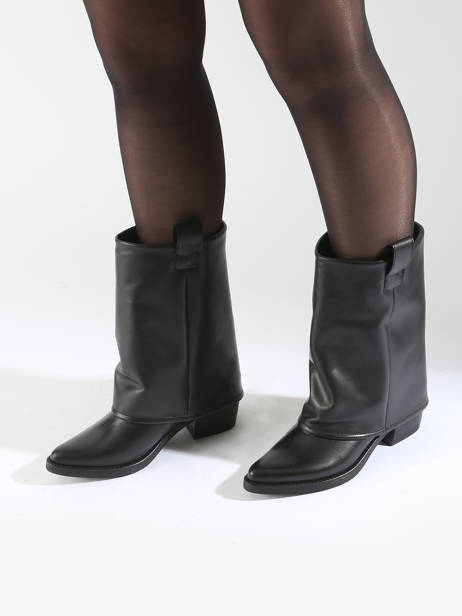 Santiago Laarzen Uit Leder We do Zwart women CO99905 ander zicht 1
