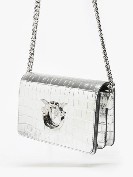 Cross Body Tas Love Bag Icon Leder Pinko Zilver love bag icon A1W5 ander zicht 2