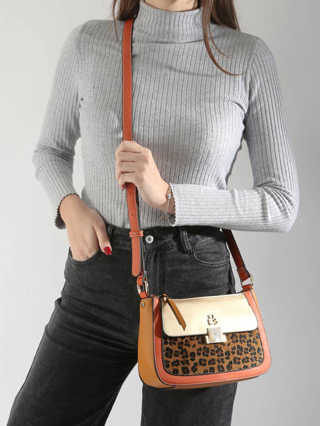 Cross Body Tas Leopard Lulu castagnette Bruin leopard TWIGGY ander zicht 1