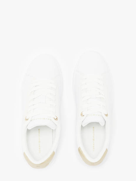 Sneakers Uit Leder Tommy hilfiger Wit women 8382YBS ander zicht 4