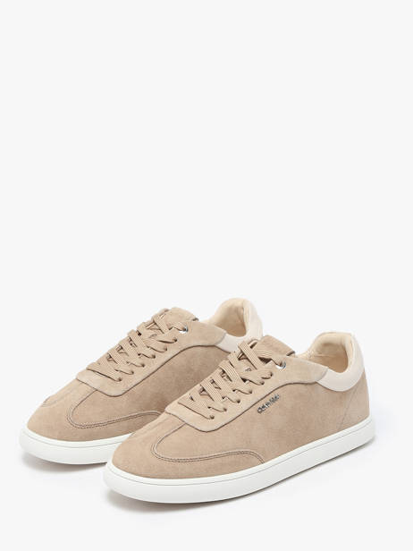 Sneakers Uit Leder Calvin klein jeans Beige women 24360HP ander zicht 2
