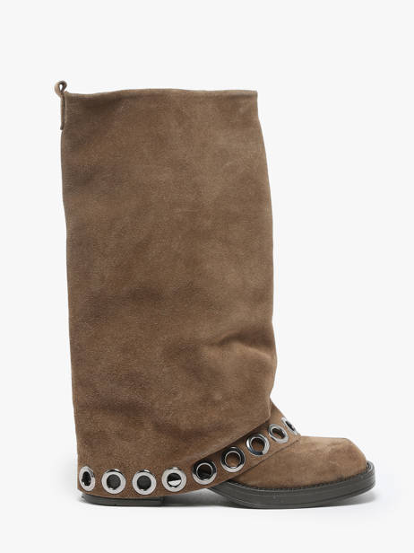 Laarzen Uit Leder NÂ°6 Beige women GE5