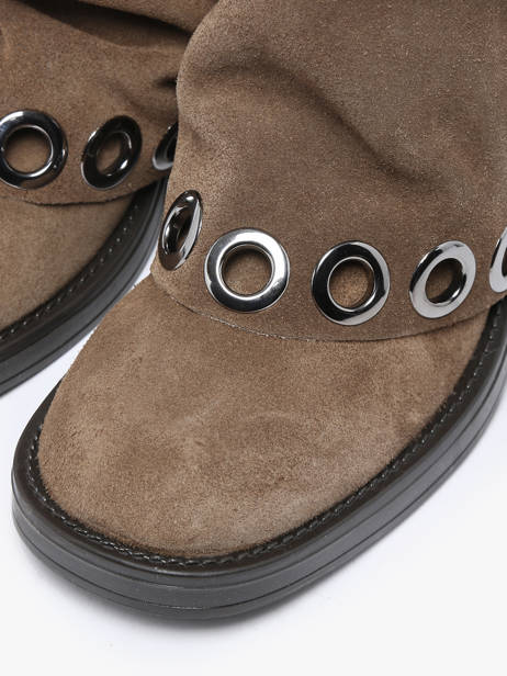 Laarzen Uit Leder NÂ°6 Beige women GE5 ander zicht 4
